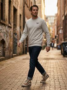 Reebok Men's Sports & Outdoor Hoodies Cozy Breathable Easy To Match Outing Training Daily Grey HG4446 - Grey - View 3