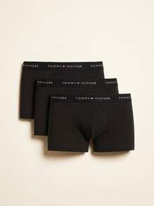 TOMMY HILFIGER UNDERWEAR Men's Trunks Elastic Waist Classic Fit Easy To Match Sports Office Weekend UM0UM02763-0SK - Black - View 2