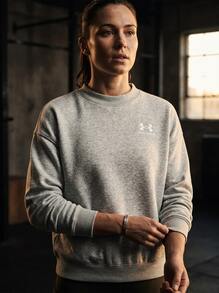 Under Armour بلوزات رياضية نسائية رمادية من آيكون - رمادي فاتح - مشاهدة 3