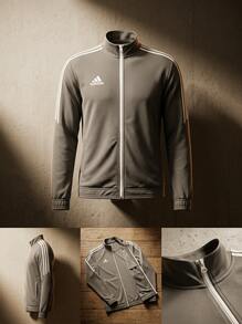 Adidas Sports Jackets Breathable Packable Lightweight Casual Weekend Commuting Grey H57527 - Grey - View 5