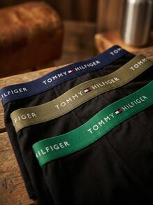 TOMMY HILFIGER UNDERWEAR Men's Trunks Durable Elastic Waist Classic Fit Weekend Training Daily UM0UM03890-0YY - Arm Grn/Prp Nvy/Nov Grn - View 5