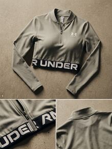 Under Armour UA Sports Sweatshirts Stretchy Comfortable Cozy Outdoor School Casual Green 1388692-348 - Green - View 5