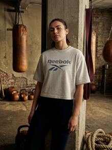 Reebok Sports Tees & Tanks Moisture-Wicking Breathable Classic Fit Travel Daily Weekend Beige IC8094 - White - View 7