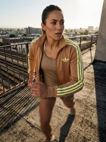 Adidas Sports Jackets Stretchy Comfortable Durable Daily Training Travel JW1249 - Camel - View 6
