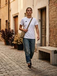 Adidas Sports Tees & Tanks Durable Comfortable Versatile Daily Weekend Sports White H44530 - White - View 4