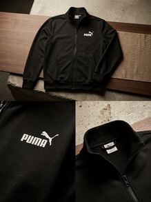 Puma Men's Sports Jackets Durable Versatile Waterproof Outdoor Camping Sports Black 682584-01 - Black White - View 5