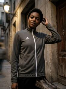 Adidas Sports Jackets Breathable Packable Lightweight Casual Weekend Commuting Grey H57527 - Grey - View 8
