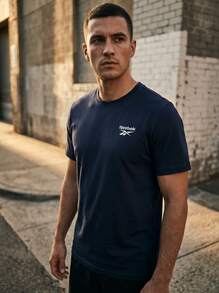 Reebok Men's Sports Tees & Tanks Durable Comfortable Versatile Outing Gym Home Navy 100240908 - Navy Blue - View 2
