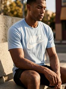 Nike Men's Sports Tees & Tanks Breathable Classic Fit Quick-Dry Sports Outdoor Training AR5004-057 - Baby Blue - View 2