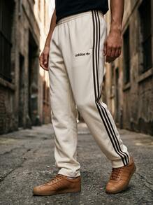 Adidas 80s Premium Men's Embossed 3-Stripes Track Pants Off White - 白色 - 查看 7