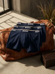Hugo Boss Men's Breathable Skin-Friendly Versatile Travel Sports Office 50475282-282 - Dark Blue - View 4