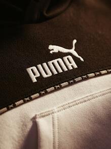 Puma هوديز رجالي أساسية بألوان أسود وأبيض - أبيض - مشاهدة 7