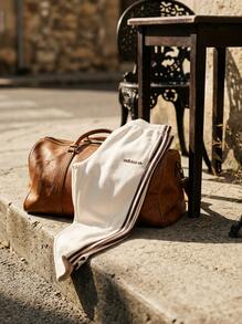 Adidas 80s Premium Men's Embossed 3-Stripes Track Pants Off White - 白色 - 查看 6