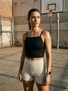 Reebok حمالة صدر رياضية نسائية Yoga RIB باللون الأسود - الأسود - مشاهدة 4