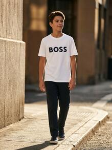 Hugo Boss Kids' Durable Comfortable Versatile Outdoor Training Vacation White J25P24-544 - White - View 2