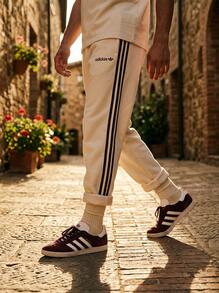 Adidas 80s Premium Men's Embossed 3-Stripes Track Pants Off White - 白色 - 查看 4