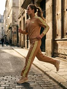 Adidas Sports Jackets Stretchy Comfortable Durable Daily Training Travel JW1249 - Camel - View 9