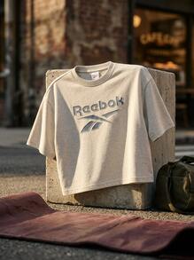Reebok Sports Tees & Tanks Moisture-Wicking Breathable Classic Fit Travel Daily Weekend Beige IC8094 - White - View 2