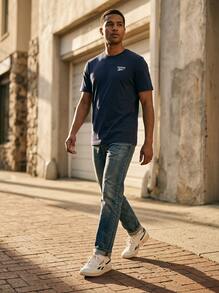 Reebok Men's Sports Tees & Tanks Durable Comfortable Versatile Outing Gym Home Navy 100240908 - Navy Blue - View 4
