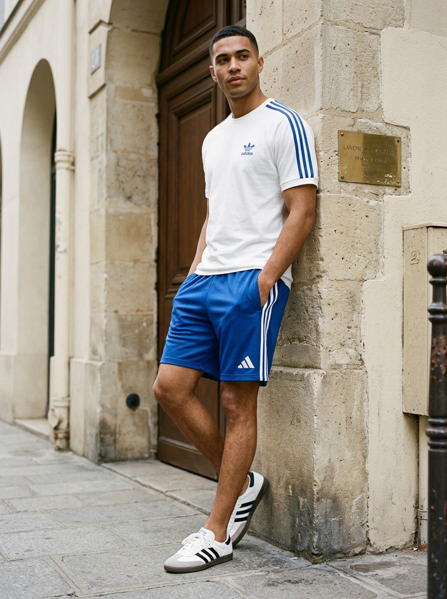 Adidas شورت كرة قدم رجالي Tastigo 25 باللون الأزرق الداكن - الأزرق - مشاهدة 1