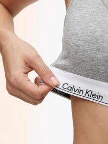 Calvin Klein CK UNDERWEAR Women's Sports Bras Supportive Durable Soft Sports Daily Casual 0000F3785E-020 - 灰色 - 查看 4