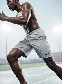 Nike Men's Sports Shorts Elastic Waist Breathable Soft Beach Sports Weekend Grey BV6855-012 - Black - View 6