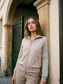 Adidas Sports Jackets Warm Adjustable Comfortable Weekend Commuting Outdoor Beige JX7864 - Beige - Visa 1