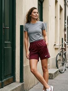 Nike Sports Shorts Breathable Soft Quick-Dry Beach Sports Weekend Red BV6860-677 - Red Plum - 查看 1
