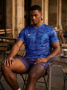 Nike Men's Sports Tees & Tanks Stretchy Soft Durable Training Vacation School Blue FZ9332-463 - Royal Blue - View 3