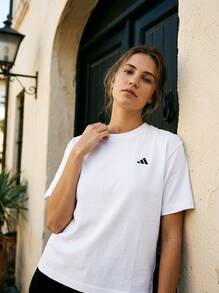 Adidas Sports Tees & Tanks Versatile Lightweight Easy To Match Travel Daily Weekend White JH3693 - 白色 - 查看 1