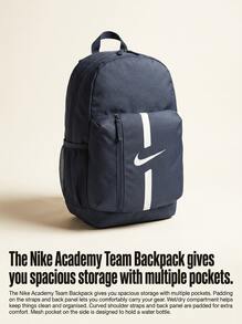 Nike Outdoor Lightweight Backpack Portable Lightweight Adjustable Strap Outdoor Weekend School Blue DA2571-411 - Black-blue - View 3
