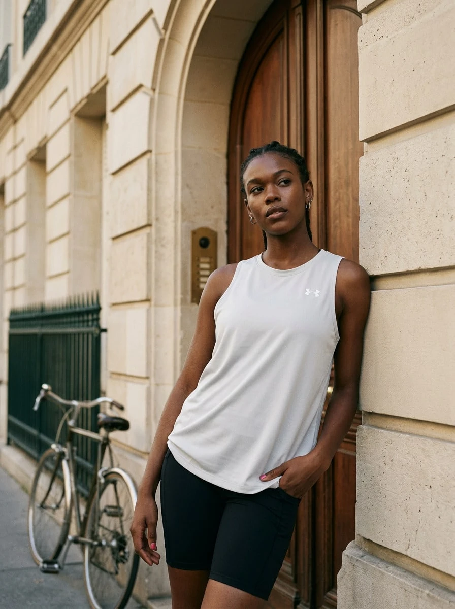 Under Armour ملابس علوية بدون أكمام - أبيض - مشاهدة 1