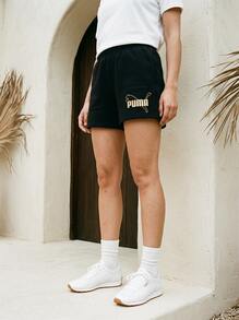 Puma Sports Shorts Durable Lightweight Versatile Sports Weekend Summer Black 691826-01 - Puma Black-Puma Silver - 查看 1
