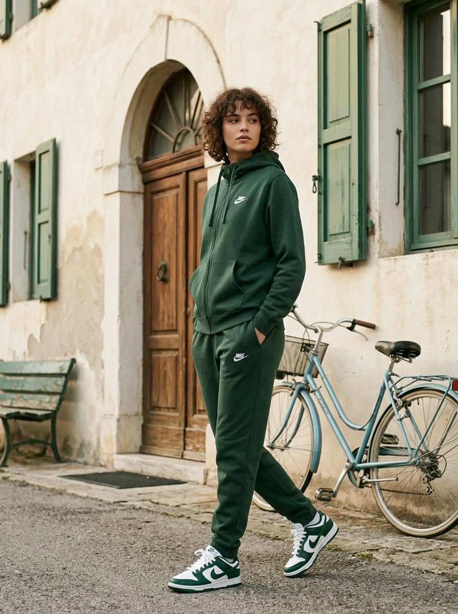 Nike كنزة رياضية للرجال من نادي باللون الأخضر - أخضر - مشاهدة 1