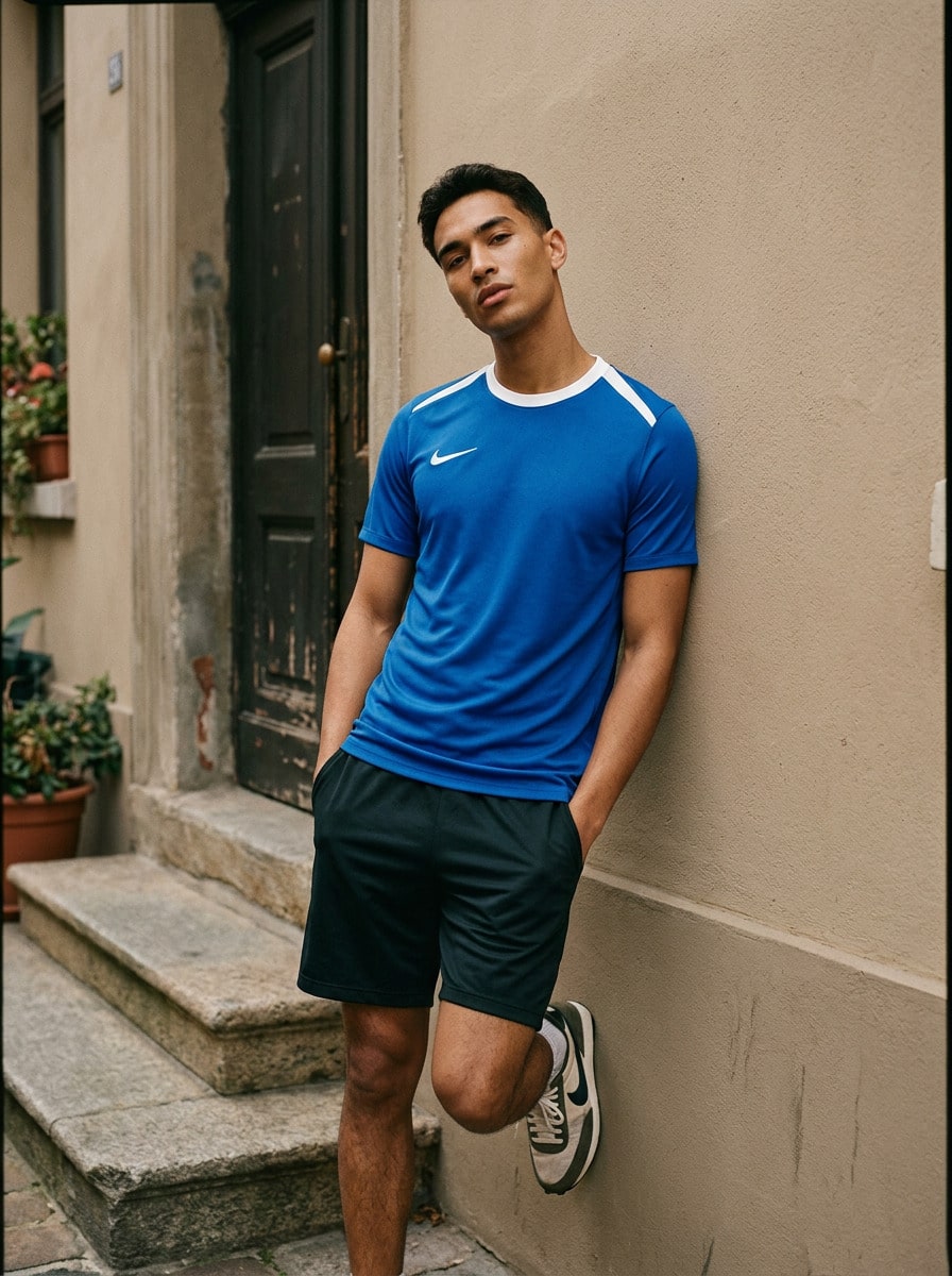Nike تي شيرت تدريب أكاديمي برو 24 للرجال باللون الأزرق الملكي - أزرق بحري - مشاهدة 1