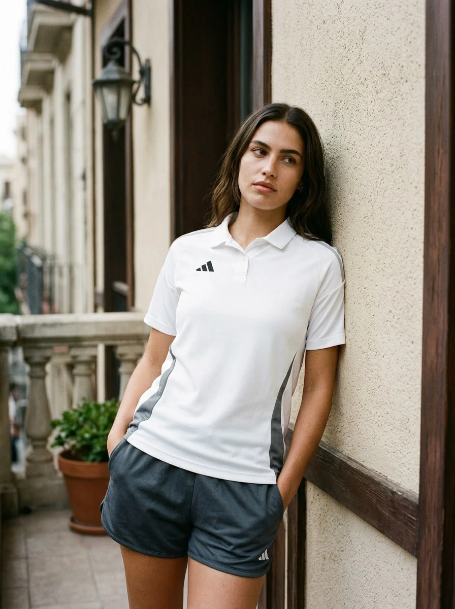 Adidas قميص بولو للمنافسة للنساء تيرو 24 أبيض - أبيض - مشاهدة 1
