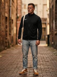 Nike Men's Sports Jackets Warm Adjustable Comfortable Hiking Daily Training Black FD7681-010 - BLACK/BLACK/BLACK/WHITE - View 4