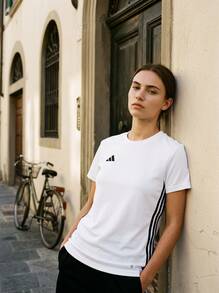 Adidas Sports Tees & Tanks Durable Comfortable Versatile Daily Weekend Sports White H44530 - White - View 1