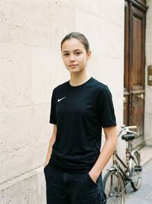 Nike قميص أطفال بأكمام قصيرة أسود Park VII - أسود/أبيض - مشاهدة 1