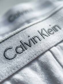 Calvin Klein 男士三件套字母图案平角内裤 - 白色 - 查看 8