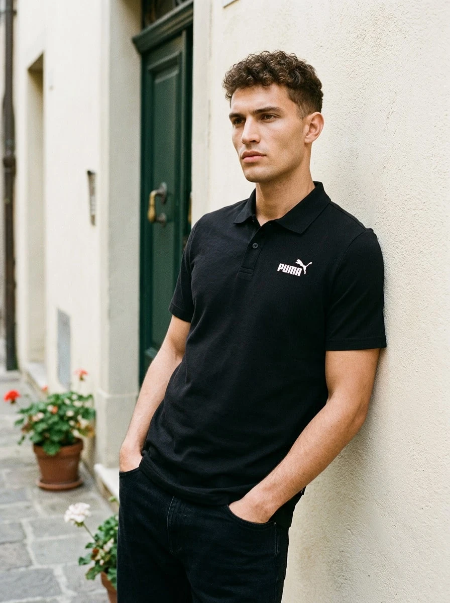 Puma Men's Versatile Comfortable Lightweight Weekend Office Commuting Black 682552-01 - Black White - View 1