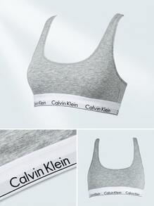 Calvin Klein CK UNDERWEAR Women's Sports Bras Supportive Durable Soft Sports Daily Casual 0000F3785E-020 - 灰色 - 查看 6
