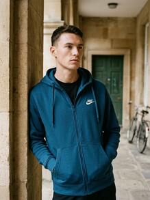 Nike Men's Sports & Outdoor Hoodies Breathable Easy To Match Classic Fit Outing Training Daily Blue FN3884-476 - Blue - View 1