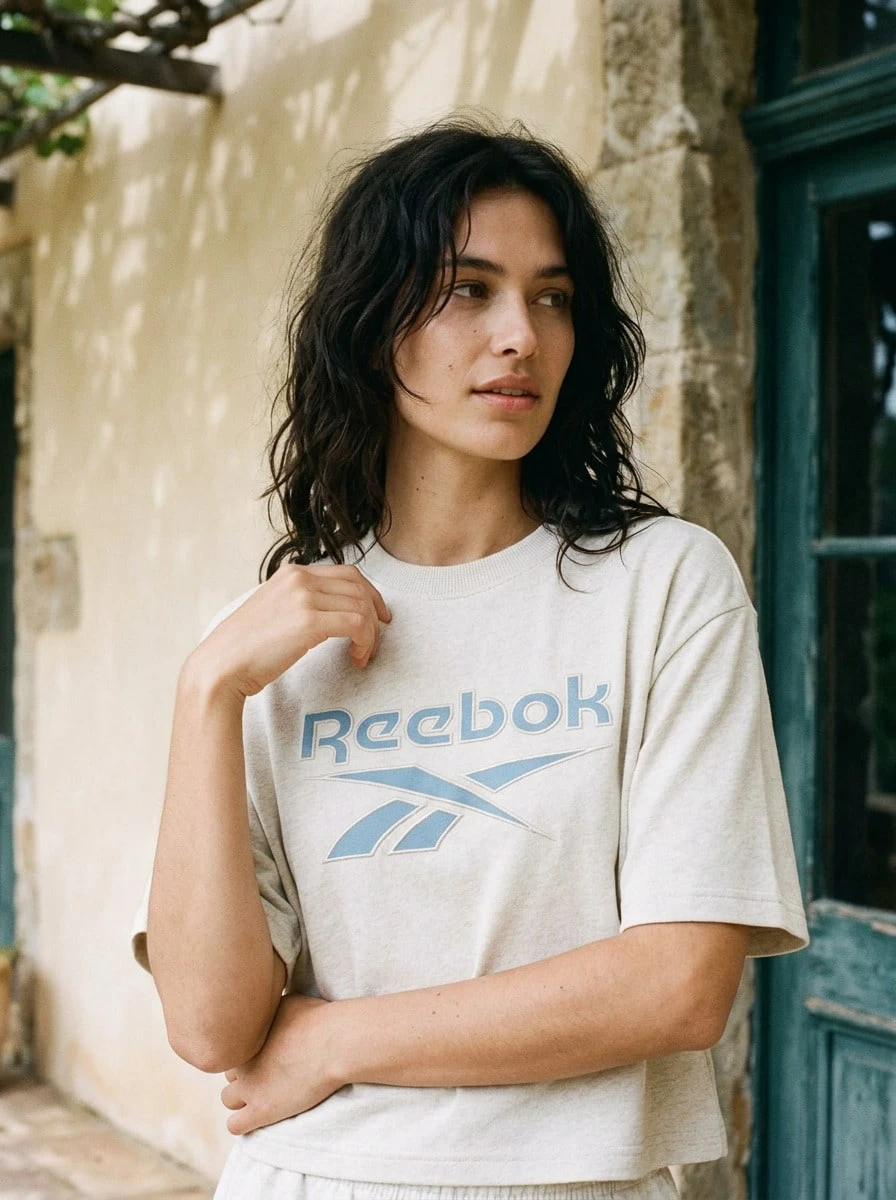 Reebok Sports Tees & Tanks Moisture-Wicking Breathable Classic Fit Travel Daily Weekend Beige IC8094 - White - View 1