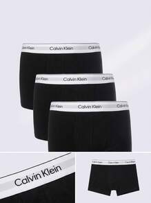 Calvin Klein CK UNDERWEAR Men's Trunks Easy To Match Soft Stretchy Office Weekend Training 000NB3963A-UB1 - Black and White - View 5