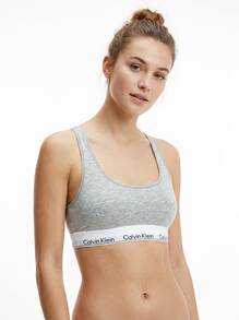 Calvin Klein CK UNDERWEAR Women's Sports Bras Supportive Durable Soft Sports Daily Casual 0000F3785E-020 - 灰色 - 查看 5