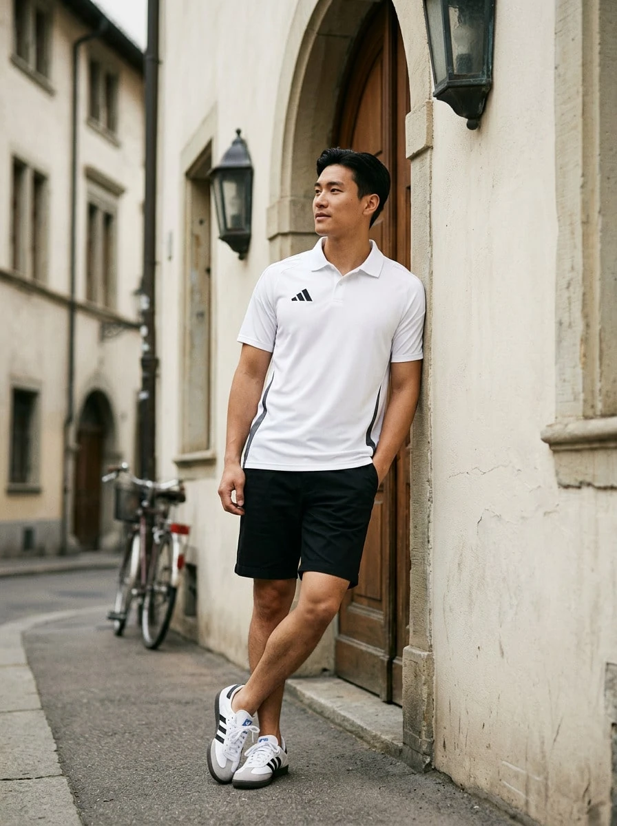 Adidas Men's Skin-Friendly Versatile Comfortable Casual Outing Weekend White IR7565 - 白色 - 查看 1