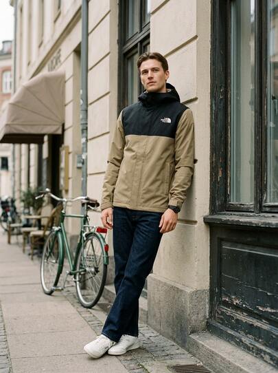The North Face Wander Short-Sleeve Men's Sports Jackets Durable Versatile Waterproof Travel Casual Weekend Grey NF0A3YFM-BOX