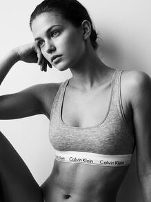 Calvin Klein CK UNDERWEAR Women's Sports Bras Supportive Durable Soft Sports Daily Casual 0000F3785E-020 - 灰色 - 查看 3