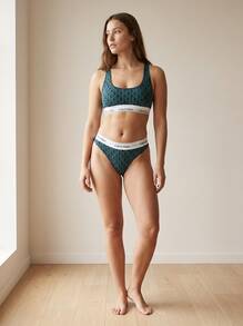 Calvin Klein CK UNDERWEAR Women's Versatile Comfortable Lightweight Training Daily Outdoor LV00QF8518-2QD - bijou modern emblem outline+stratif - View 8